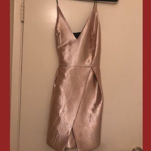 Topshop Champaign/pink dress.